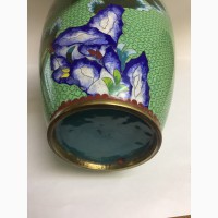 Напольная ваза для цветов, выполнена в технике клуазоне