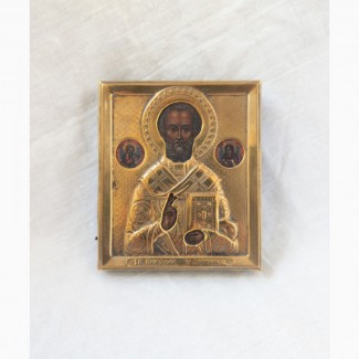 Продается Икона Св. Николай Чудотворец. Конец XIX века