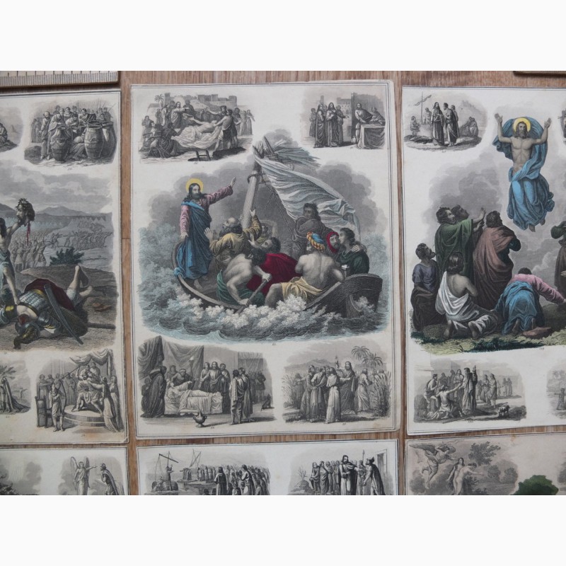 Фото 10. Гравюры ручная раскраска, начало 19 века, Европа, 24 гравюры