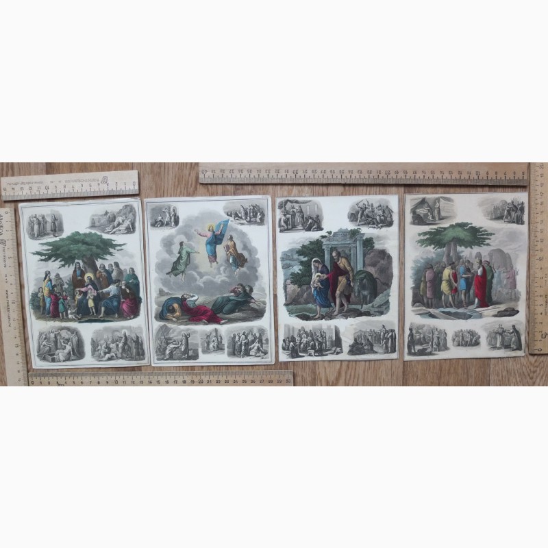 Фото 3. Гравюры ручная раскраска, начало 19 века, Европа, 24 гравюры