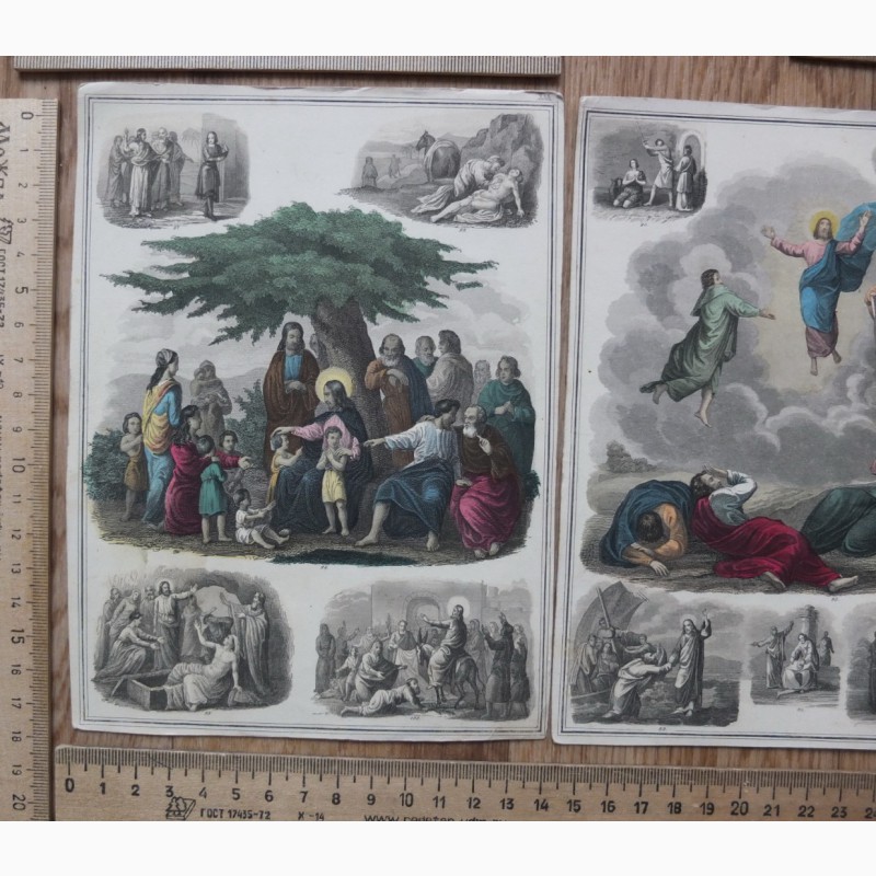 Фото 8. Гравюры ручная раскраска, начало 19 века, Европа, 24 гравюры