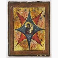 Продается Икона Божией Матери Неопалимая Купина в окладе. Конец XIX начало XX века