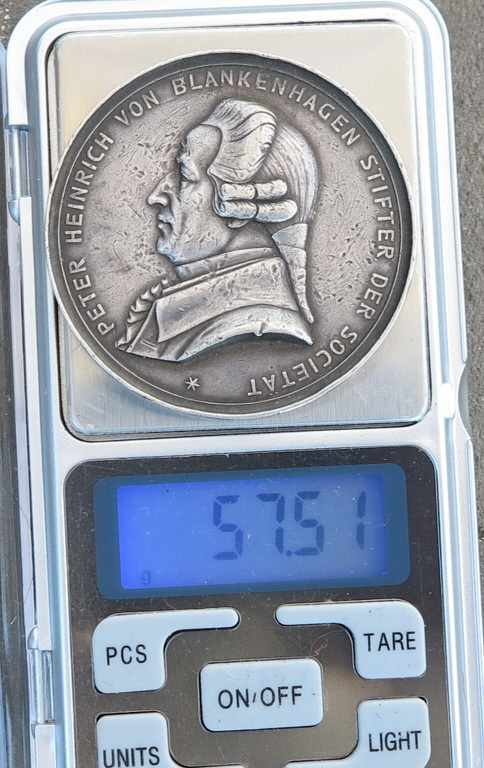 Фото 5. Памятная серебряная медаль Питер Бланкенхаген, Германия, 19 век