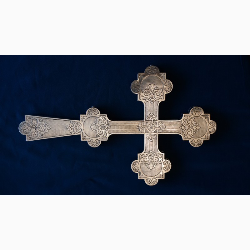 Фото 11. Старинный напрестольный крест. Серебро 84. Мастерская МР. Москва, 1890-е гг