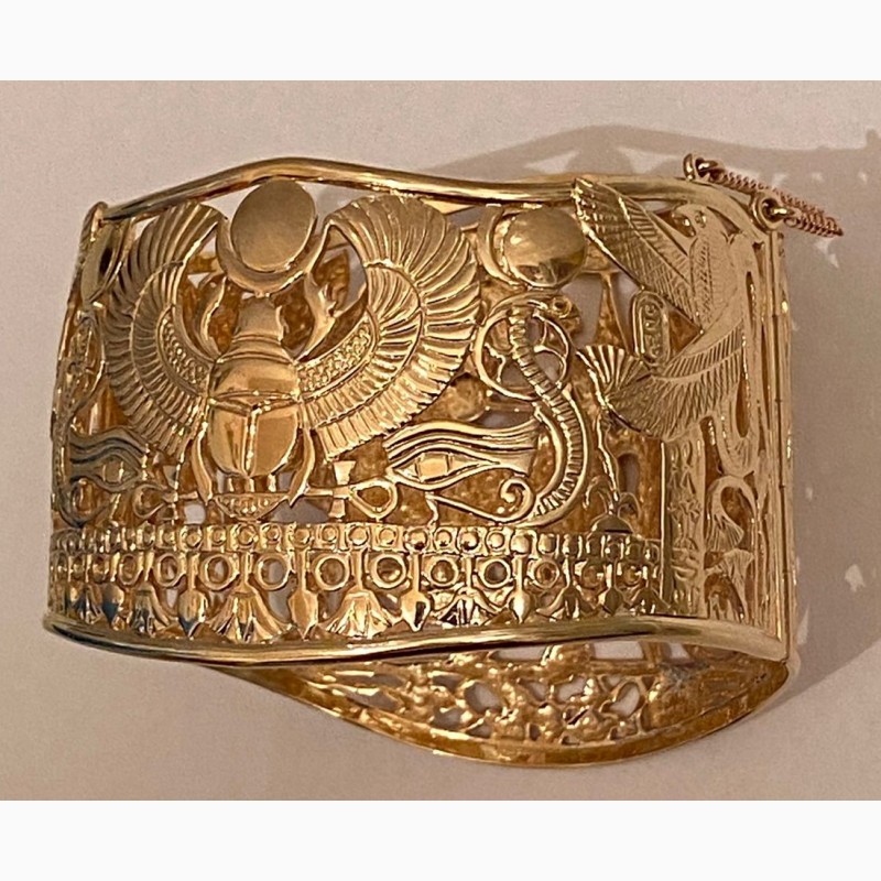 Фото 11. Золотой женский браслет по египетским мотивам, ручная работа