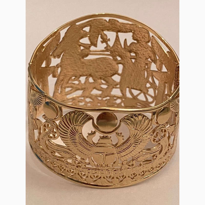 Фото 3. Золотой женский браслет по египетским мотивам, ручная работа