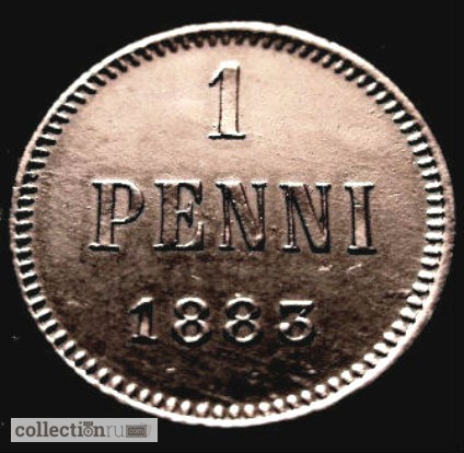 Раритет. Монета 1 пенни 1883 год