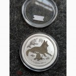 2018 г. 50 центов Лунный календарь II - Год Собаки. Серебро. Австралия