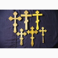 Коллекция из шести старинных напрестольных крестов. Серебро 84 пробы. Россия, XIX век