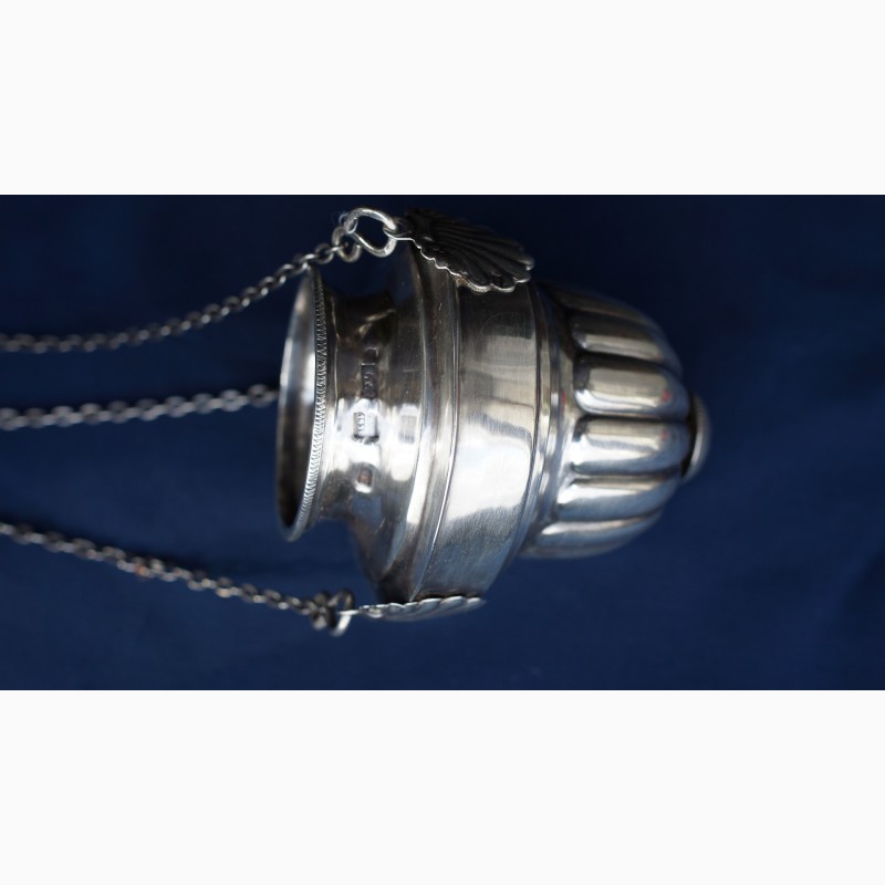 Фото 5. Старинная подвесная серебряная лампада в стиле Ампир. Мастерская «И.Т.». СПб, 1832г