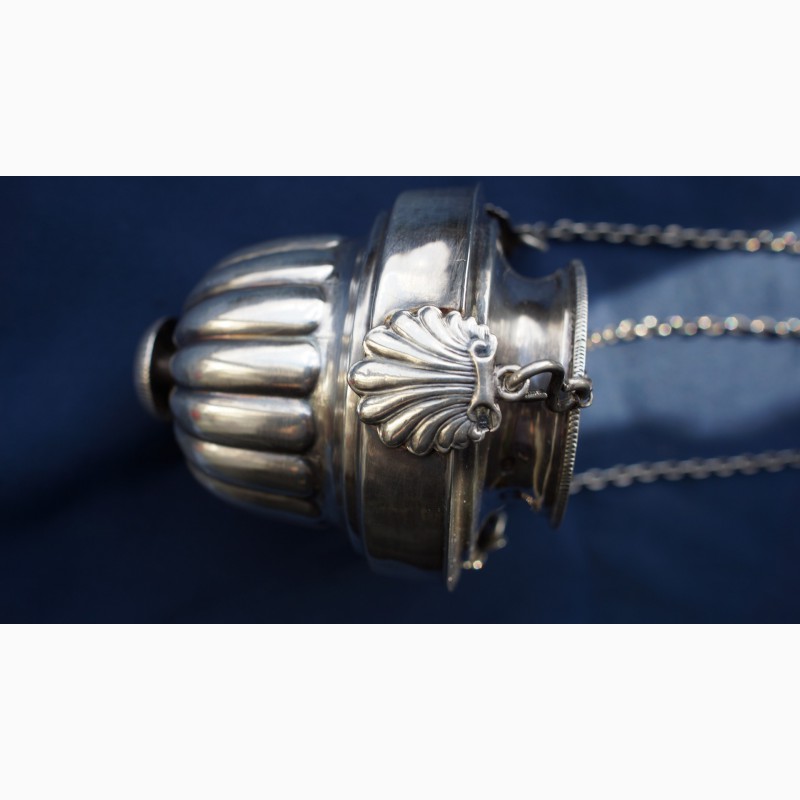 Фото 6. Старинная подвесная серебряная лампада в стиле Ампир. Мастерская «И.Т.». СПб, 1832г