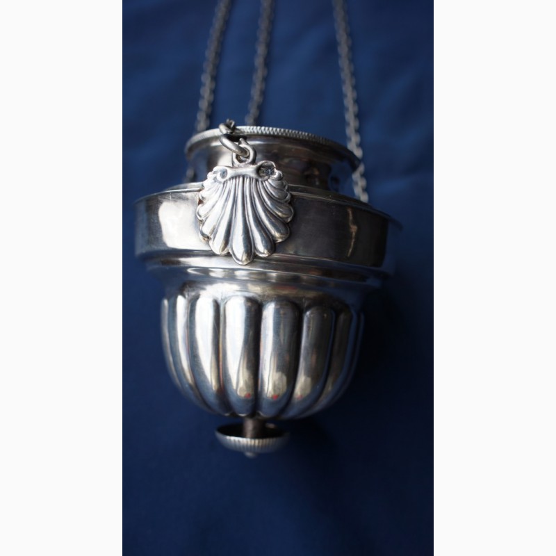Фото 7. Старинная подвесная серебряная лампада в стиле Ампир. Мастерская «И.Т.». СПб, 1832г