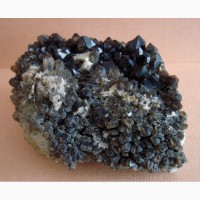 Морион-дымчатый кварц, друза кристаллов