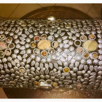 Сундук-шкатулка, набор из 3-х штук. Чеканка, инкрустация натуральными камнями