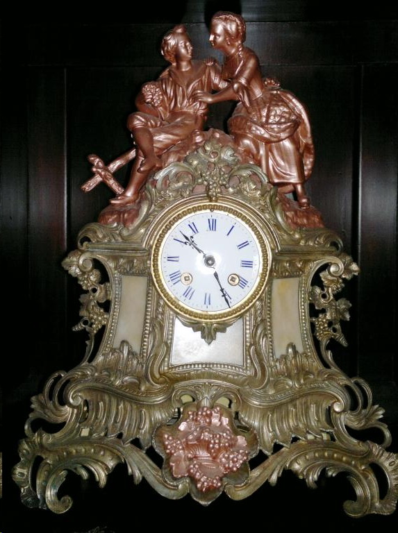 Фото 5. Часы каминные, бронза, Франция, 19 век