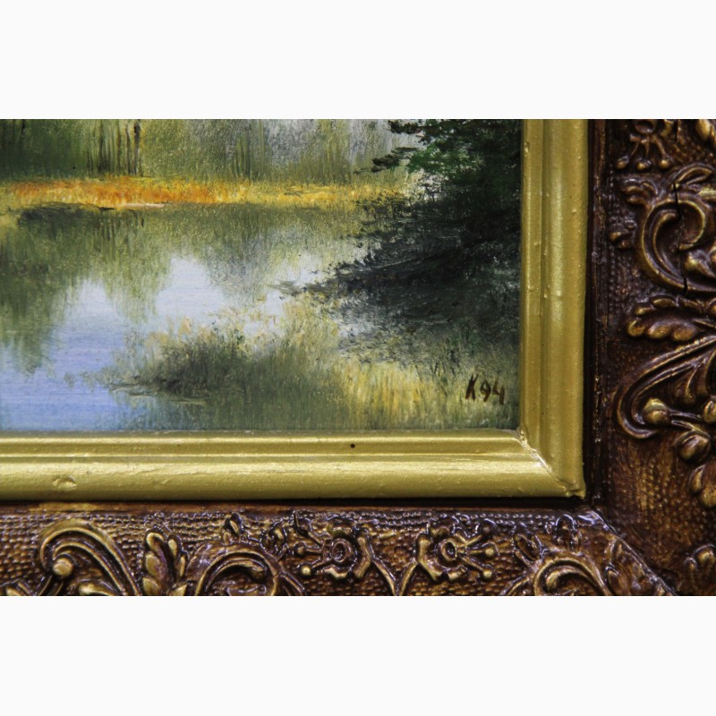 Фото 5. Продается Картина-миниатюра Лесное озеро. Крюков 1994 год