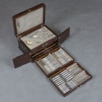 Антикварный шикарный набор столового серебра. 84 проба. На 12 персон. Российская империя