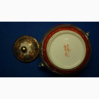 Чаи ный сервиз из восьми предметов. Фарфор Сацума. Япония, кон. XIX века